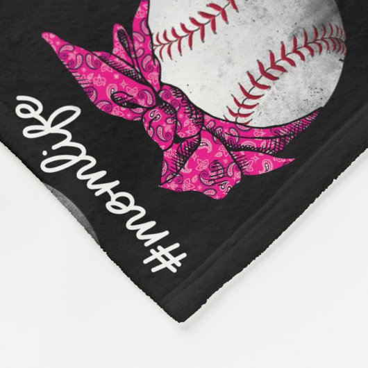 Baseball Headband Ma Life Moederdag geeft mam Fleece Deken (Hoek)