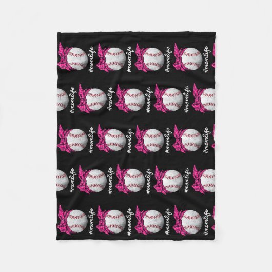 Baseball Headband Ma Life Moederdag geeft mam Fleece Deken (Voorkant)