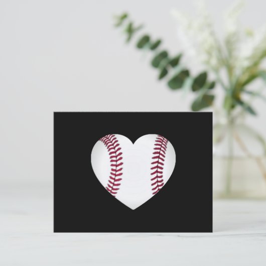 Baseball Heart Briefkaart (Staand voorkant)