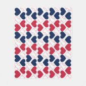 Baseball Heart Fleece Deken (Voorkant)
