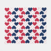 Baseball Heart Fleece Deken (Voorkant (Horizontaal))