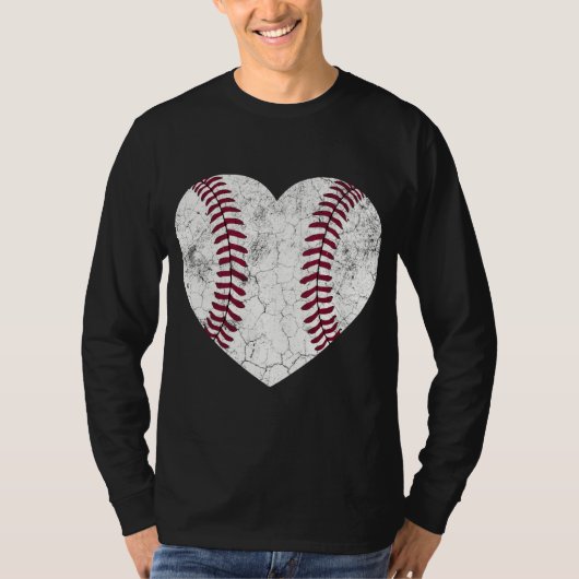 Baseball Heart Fun Ma Dad Mannen Women SOFTBALL Gi T-shirt (Voorkant)