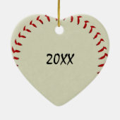 Baseball Heart Ornament (Achterkant)