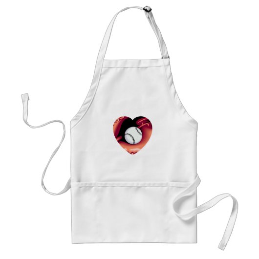 Baseball Heart Standaard Schort (Voorkant)