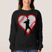 Baseball Heart Valentijnsdag Gifts Teen Boys Kind Trui (Voorkant)