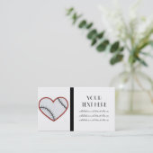 Baseball Heart Visitekaartje (Staand voorkant)