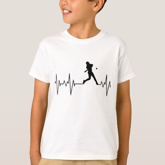 Baseball Heartbeat Kind T-shirt (Voorkant)
