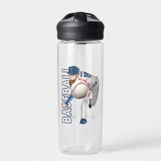 Baseball Held met Million Dollar Arm | 20oz Waterfles (Voorkant)