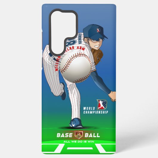 Baseball Held met Million Dollar Arm | Samsung Galaxy Hoesje (Achterkant)