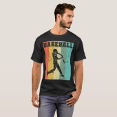 Baseball Hitter Happy Team Player Coach T-shirt (Voorkant volledig)