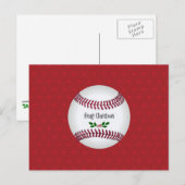 Baseball Holiday Design, prettig kerstfeest Feestdagenkaart (Voorkant / Achterkant)