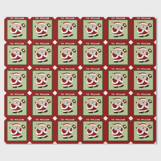 Baseball Holiday Gift Cadeaupapier (Vlak)