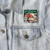 Baseball Holiday Gift kerststeniging studenten Vierkante Button 5,1 Cm (In situ)