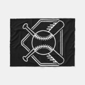 Baseball Home Bord Boys Baseball Bat Base Fleece Deken (Voorkant (Horizontaal))