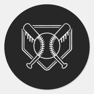 Baseball Home Bord Boys Baseball Bat Base Ronde Sticker