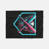 Baseball Home Bord Drip Boys Baseball Bat Fleece Deken (Voorkant (Horizontaal))