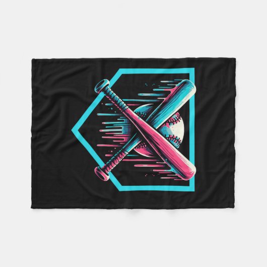 Baseball Home Bord Drip Boys Baseball Bat Fleece Deken (Voorkant (Horizontaal))