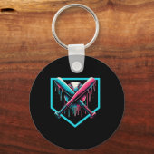 Baseball Home Bord Drip Boys Baseball Bat Sleutelhanger (Voorkant)