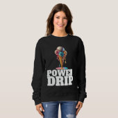 Baseball Home Bord Drip Ice Cream Drip Baseball B Trui (Voorkant volledig)