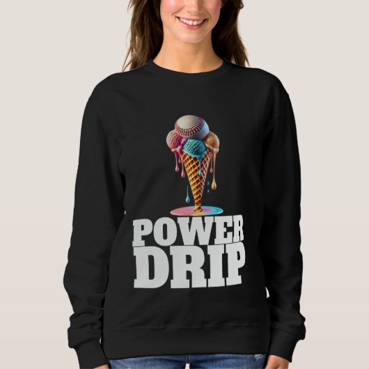 Baseball Home Bord Drip Ice Cream Drip Baseball B Trui (Voorkant)