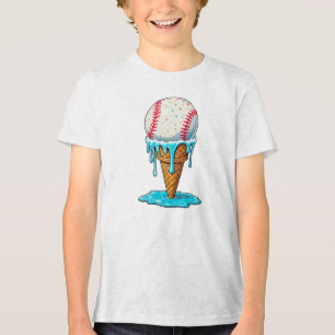 Baseball Home Bord Ice Cream Drip Fun Sport Liefde Tri-Blend Shirt
