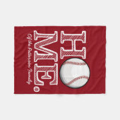 Baseball Home Fleece Deken (Voorkant (Horizontaal))