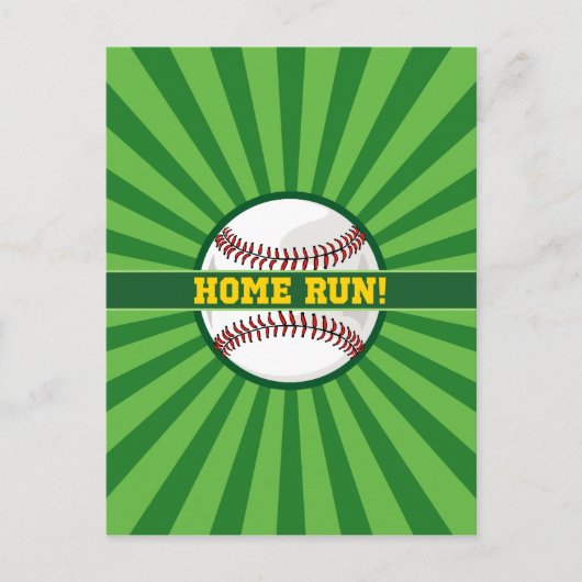Baseball Home Run Briefkaart (Voorkant)