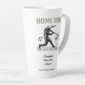 Baseball Home Run gepersonaliseerd Latte Mok (Rechterhoek)