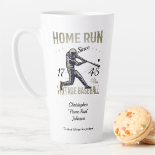  Baseball Home Run gepersonaliseerd Latte Mok