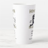 Baseball Home Run gepersonaliseerd Latte Mok (Voorkant)
