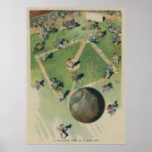 Baseball Home run - Vogels Ooglicht Uitzicht Poster (Voorkant)