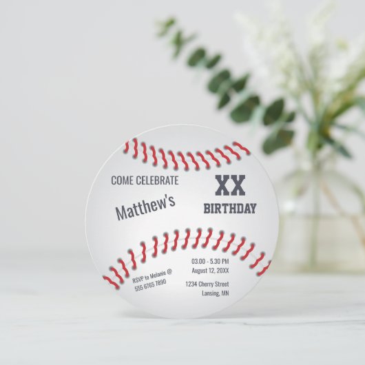 Baseball Home Sluggers Birthday Party Kaart (Staand voorkant)