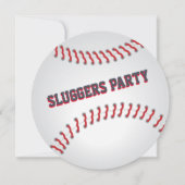 Baseball Home Sluggers Birthday Party Kaart (Achterkant)