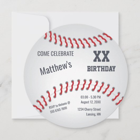 Baseball Home Sluggers Birthday Party Kaart (Voorkant)