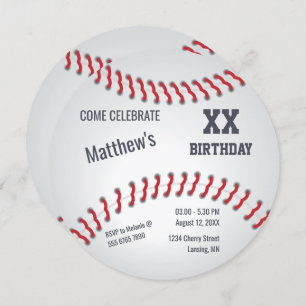 Baseball Home Sluggers Birthday Party Kaart