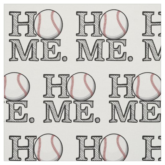 Baseball Home Stof (Swatch)