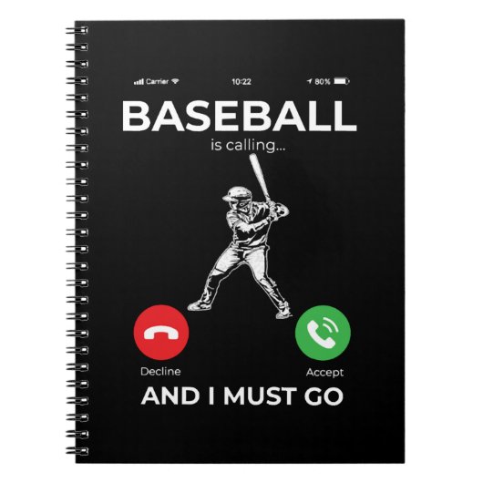 Baseball honkbalspeler Pitcher Catcher Baseman Notitieboek (Voorkant)