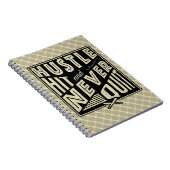 Baseball Hustle Hit & Nooit stoppen met notebook Notitieboek (Rechterzijde)
