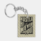 Baseball Hustle Hit stopt nooit met toetsenbord Sleutelhanger (Voorkant Links)