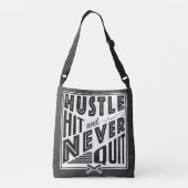 Baseball Hustle Hit stopt nooit met zak Crossbody Tas (Achterkant)