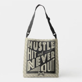 Baseball Hustle Hit stopt nooit met zak Crossbody Tas (Achterkant)