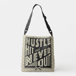 Baseball Hustle Hit stopt nooit met zak Crossbody Tas