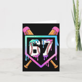 Baseball Ice Cream Drip 67 Player Dabbing Six Seve Kaart (Voorkant)