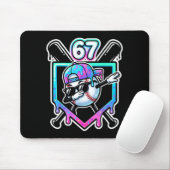Baseball Ice Cream Drip 67 Player Dabbing Six Seve Muismat (Met muis)