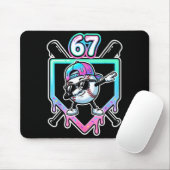 Baseball Ice Cream Drip 67 Player Dabbing Six Seve Muismat (Met muis)