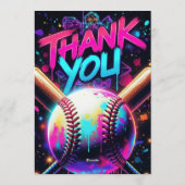 Baseball Ice Cream Drip Birthday Invitation Kaart (Achterkant)