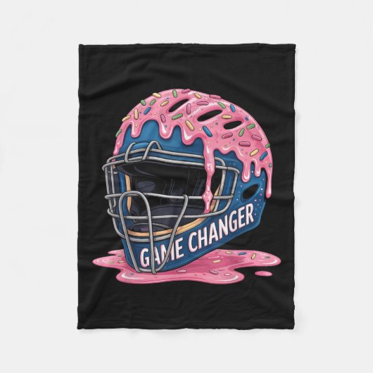 Baseball Ice Cream Drip Catcher Helm Jeugd Jongens Fleece Deken (Voorkant)