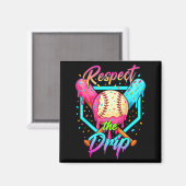 Baseball Ice Cream Drip Number 67 Player 67 Respec Magneet (Voorkant / Achterkant)