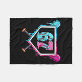Baseball Ice Cream Drip Number 67 Player 67th Birt Fleece Deken (Voorkant (Horizontaal))