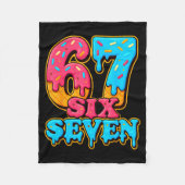 Baseball Ice Cream Drip Number 67 Six Seven Meme C Fleece Deken (Voorkant)